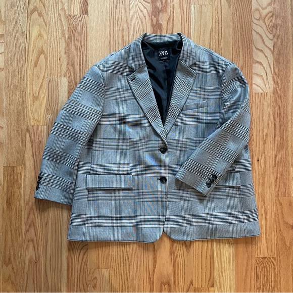 EUC ZARA Oversized Glen Plaid Jacket Blazer Size XL - Picture 3 of 6